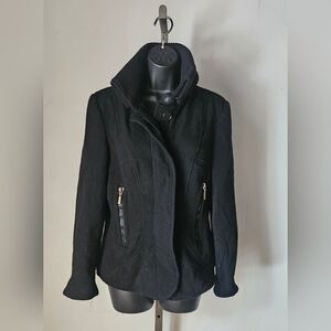 Vintage, MAX&Co. active, USA 10, Wool Blend Jacket, Black, Button Closure